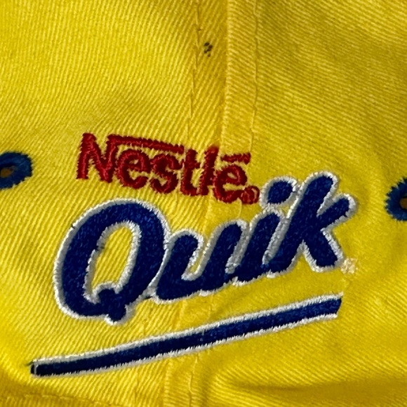 Vintage Nestle Quik Rabbit Chocolate Milk Adjustable Yellow Hat - Picture 5 of 5
